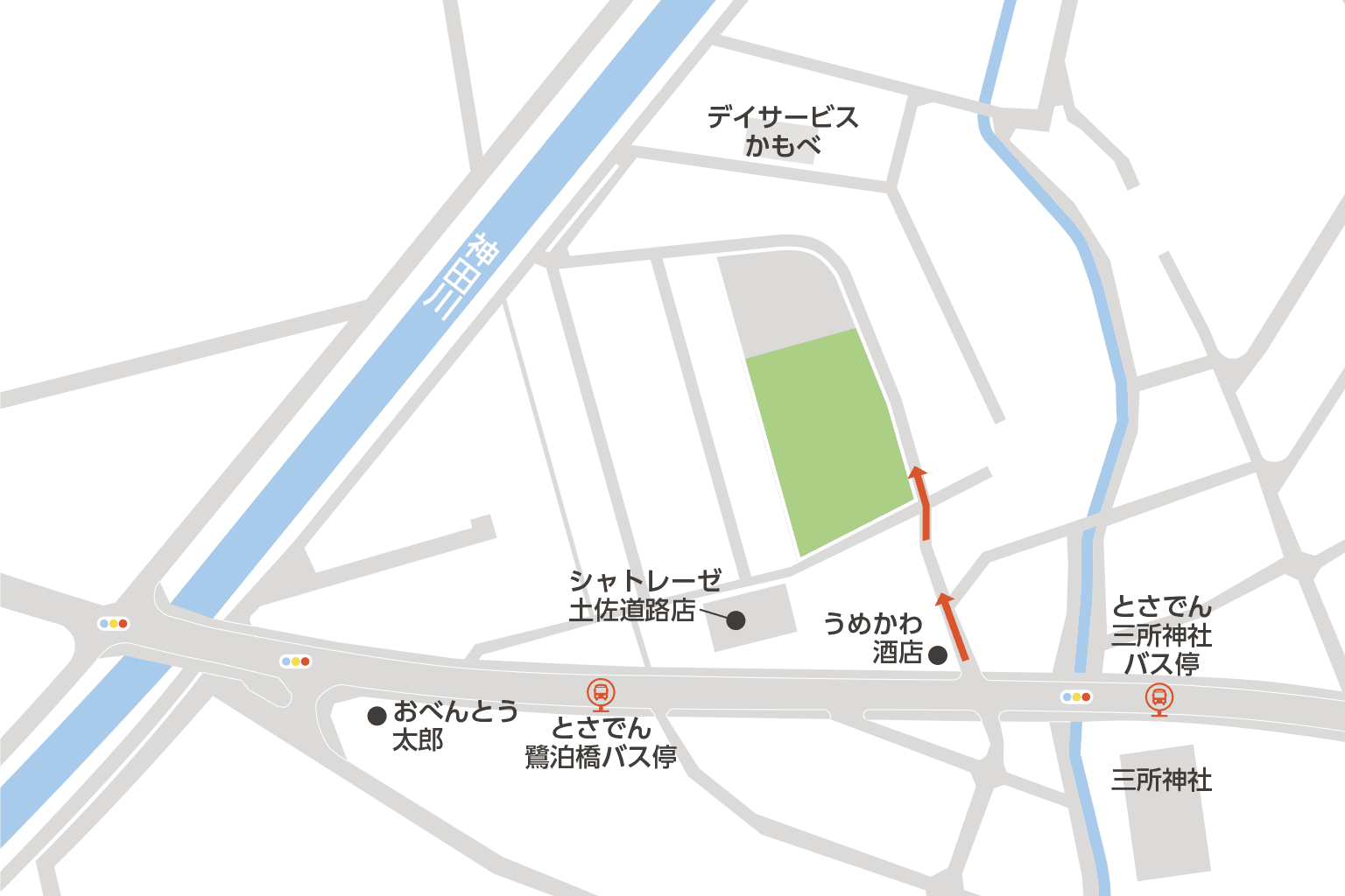 高知市鴨部 エコランドタウン鴨部 地図